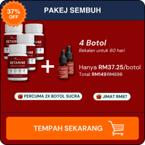 Betarine Pakej Sembuh (4 Botol + Percuma 2x Sucra)